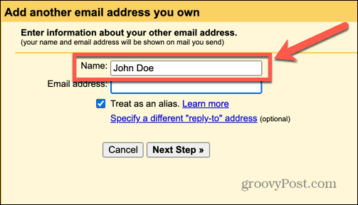 gmail alias namn