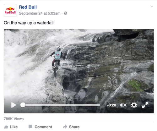 red bull facebook-inlägg
