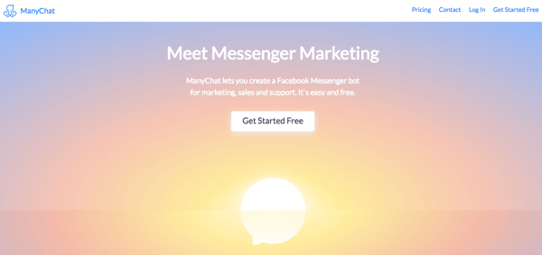 ManyChat är ett alternativ för att bevisa kundtjänst via Messenger chatbots.