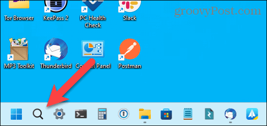 Sökikon endast i Aktivitetsfältet i Windows 11