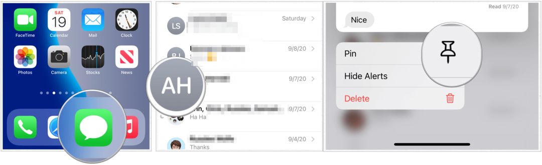 iOS 14 pin-meddelanden