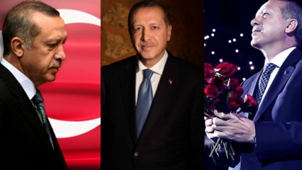 Firande av överraskningsfödelsedag till president Erdoğan, en av de berömda konstnärerna
