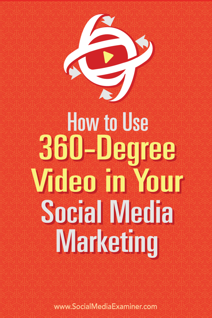 Hur man använder 360-graders video i din marknadsföring på sociala medier: Granskare för sociala medier