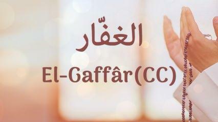 Vad betyder al-Ghaffar? Vilka är fördelarna med namnet Al-Ghaffar? Esmaul Husna Al-Gaffar...
