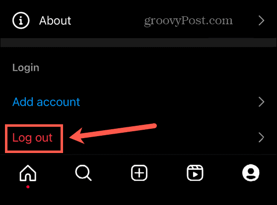 instagram logga ut