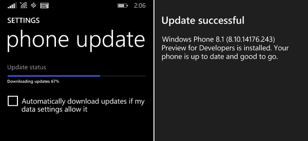 Microsoft Windows telefonuppdatering