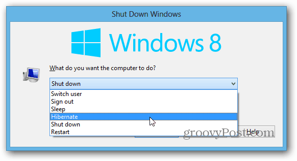 Stäng av Windows 8 Desktop
