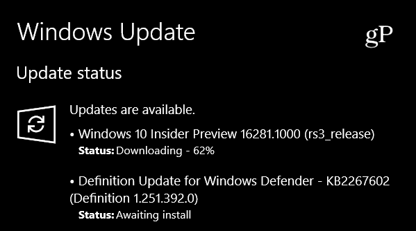Win 10 Insider Preview Build 16281