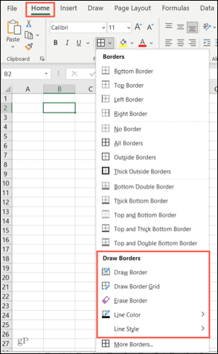 Kantalternativ i Excel