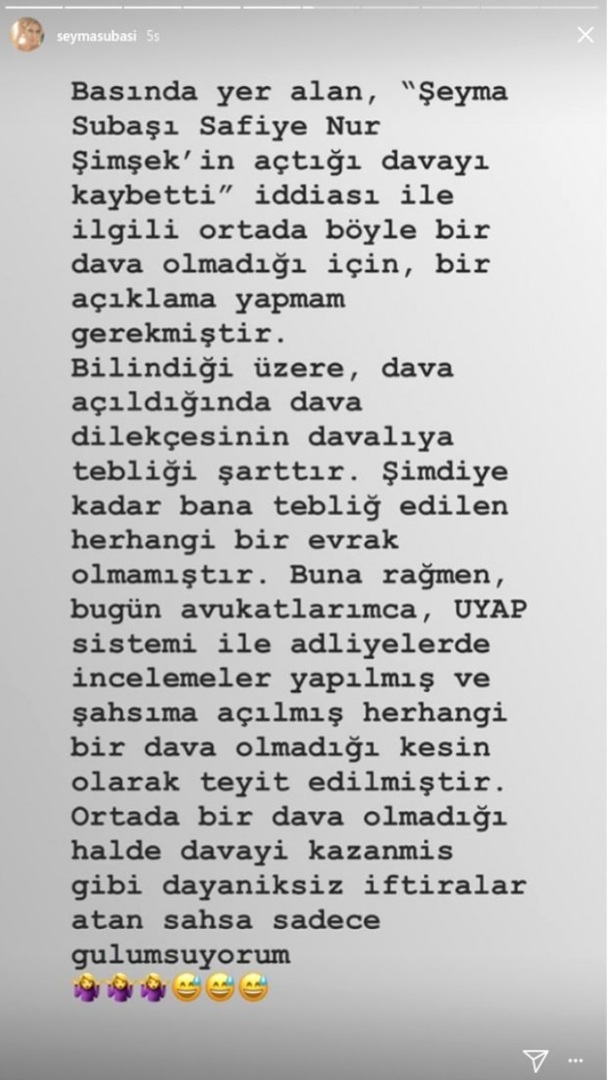 Şeyma Subaşis svar på Safiye Nur Şimseks påståenden!