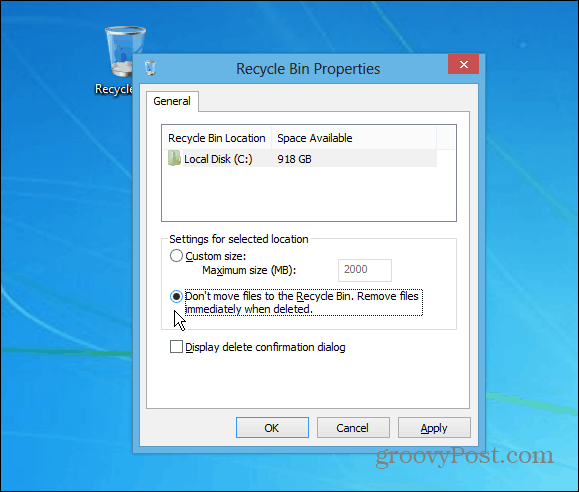 Windows Tips: Ta bort filer direkt från papperskorgen