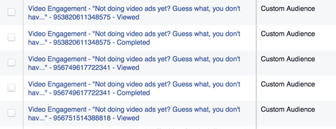 facebook video annons engagemang listor