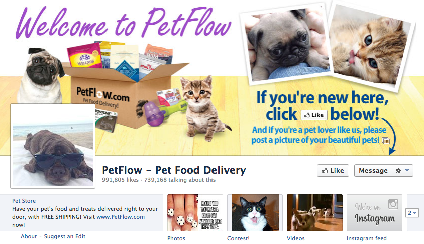 petflow Facebook-sida
