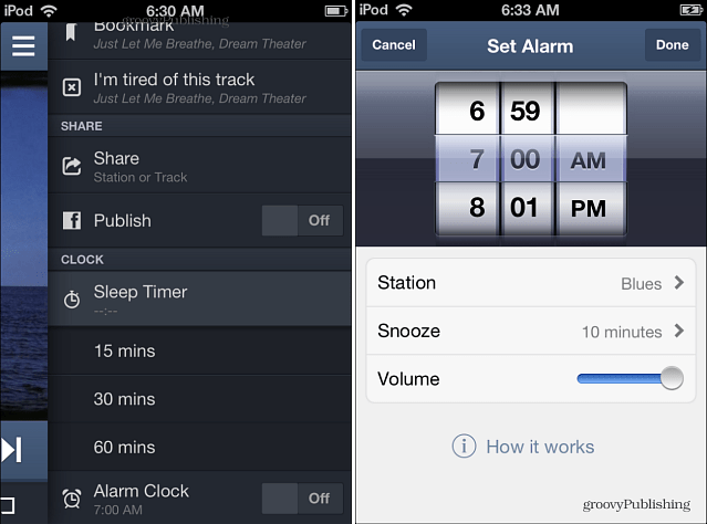 Använd Pandoras väckarklocka på Android och iPhone