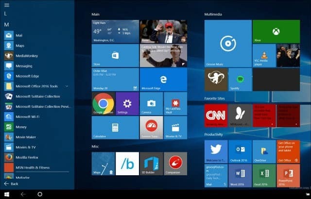 Tips för Windows 10: Gör att Start-menyn startar hela skärmen