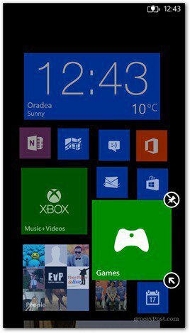 Windows Phone 8 anpassar brickor 1