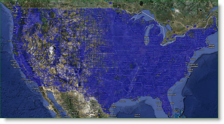 Google Maps Street View USA-täckning