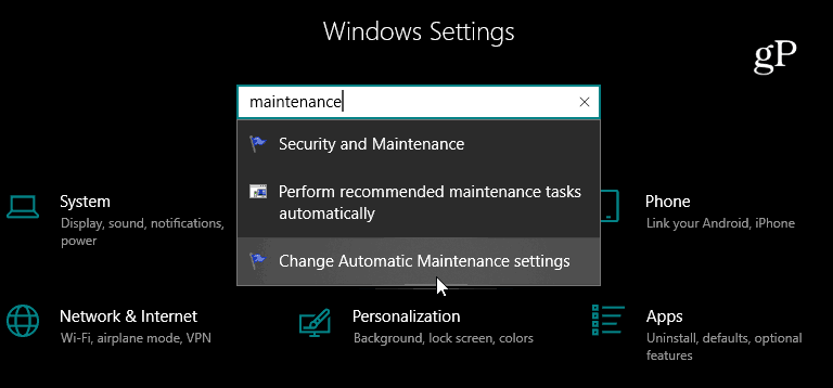 Sökinställningar App Windows 10