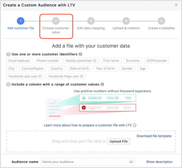 Facebook skapar anpassad publik med LTV