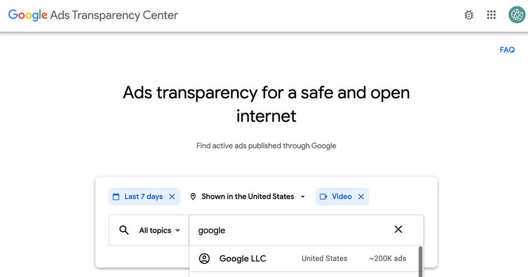 Så här undersöker du din konkurrens med Google Ads Transparency Center: Social Media Examiner