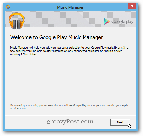 Installera Google Music Manager