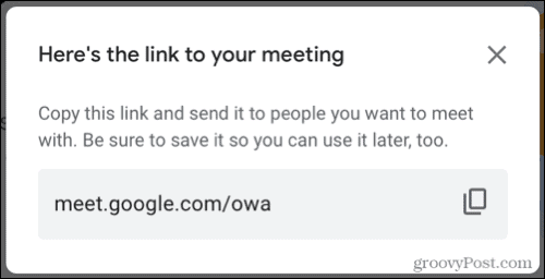 Google Meet-länk