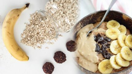 Diet havre frukost recept: Hur man gör banan och kakao havre?
