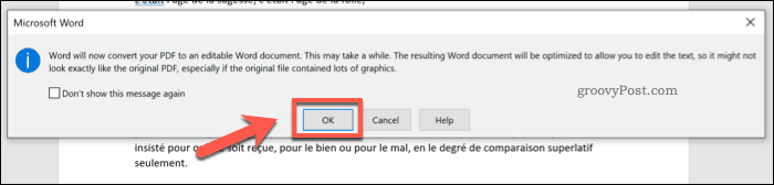 Konvertera en PDF i Word