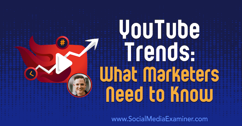 YouTube-trender: Vad marknadsförare behöver veta med insikter från Sean Cannell på Social Media Marketing Podcast.