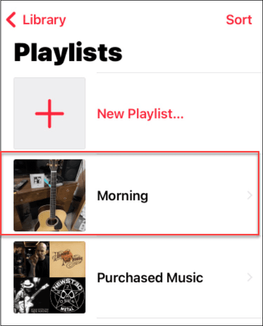 ändra en spellistabild på Apple Music