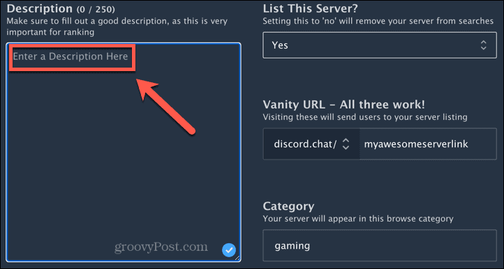 discord server beskrivning