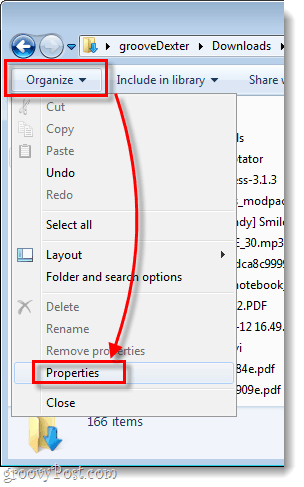 Windows nedladdning mapp egenskaper