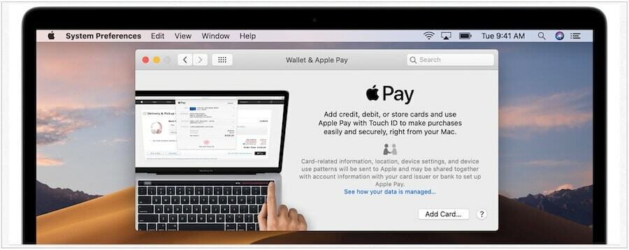 macOS lägg till Apple Pay