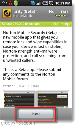 Installera norton-säkerhet på Android