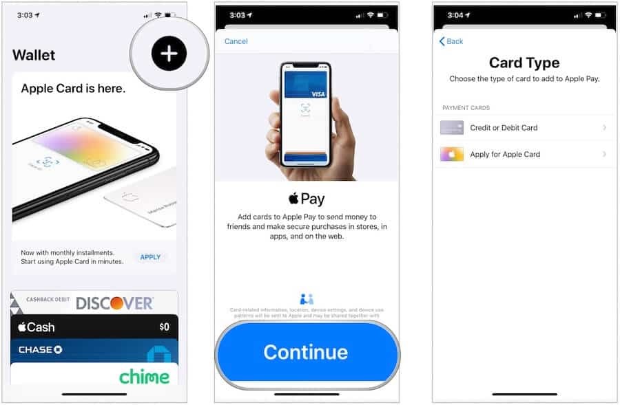 Apple Pay konfigureras på iPhone