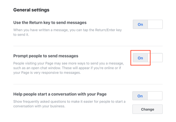 Funktionen Facebook Messenger Skicka meddelanden.
