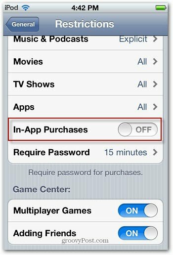 Hur du inaktiverar köp i appar i iPhone / iPod Touch