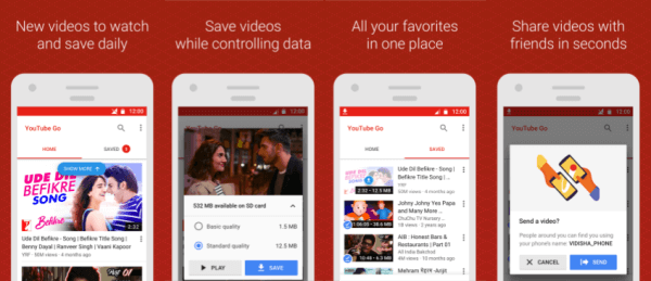 Betaversionen av YouTube Go-appen finns tillgänglig för nedladdning i Google Play Store i Indien.