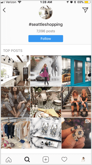 Instagram följa hashtag-funktionen