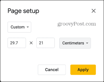 google slides A4-storlek