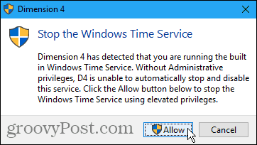 Stoppa Windows Time Service