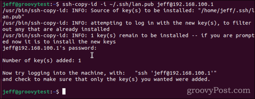 Kopierar din SSH-nyckel