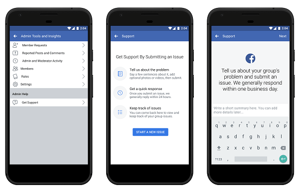 Facebook förbättrar administratörsresurser och stöd för grupper.