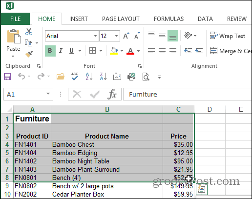 Välj Excel Excel-dokument