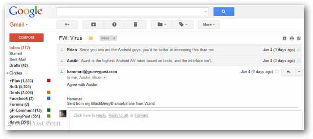 Hur du aktiverar Gmail-liknande konversationsvy i Thunderbird