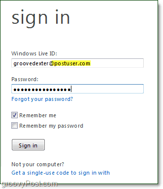 hur du loggar in på Windows Live Domain Email