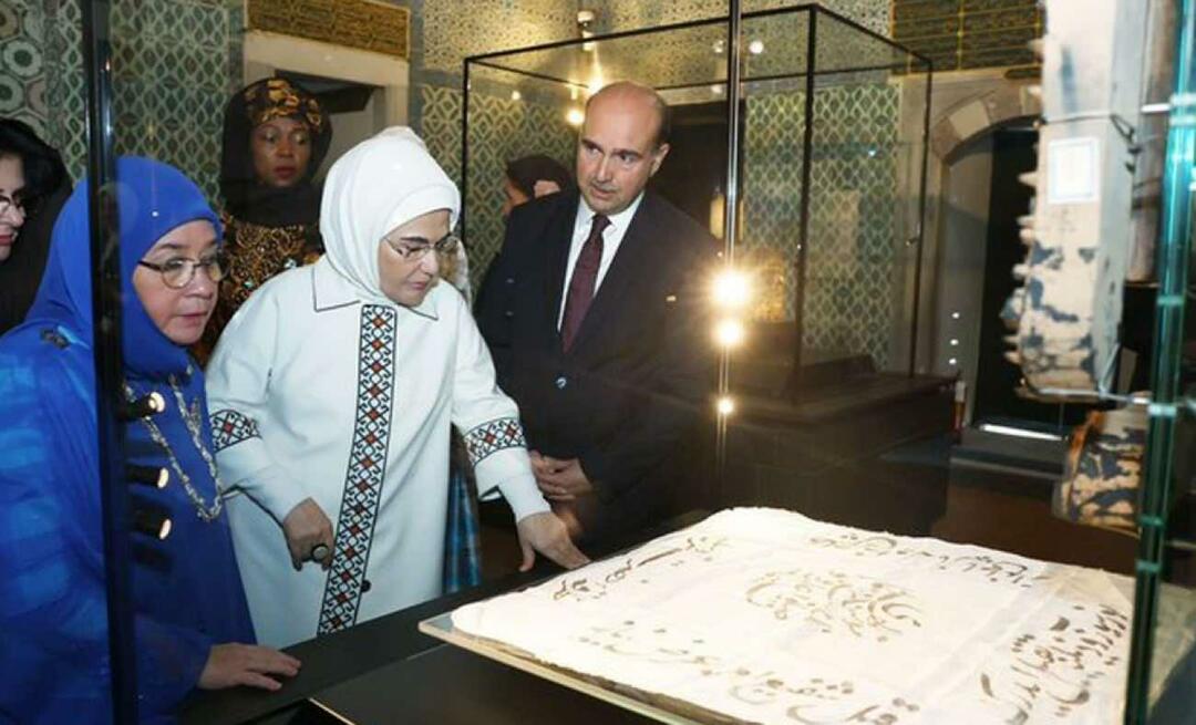 First Lady Erdoğan gjorde ett meningsfullt besök på Topkapı-palatset med fruarna till statscheferna