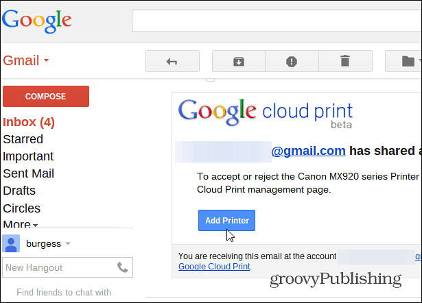 Hur du delar din skrivare via Google Cloud Print