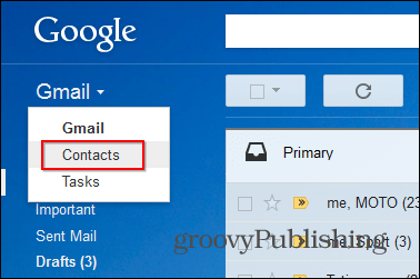 Gmail star kontakter skrivbord