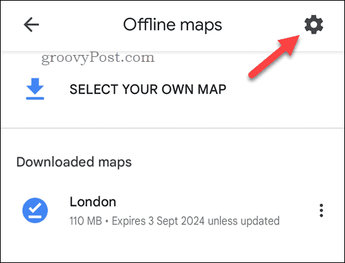 Inställningar för offline Google Maps-kartor